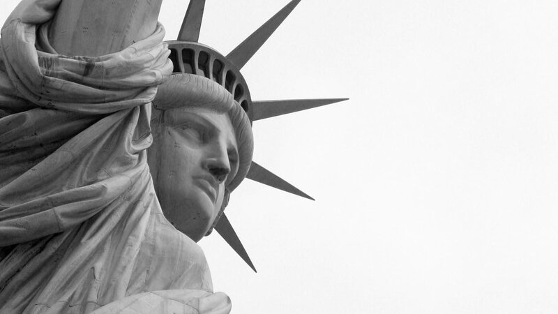 Statue of Liberty Head — Black, Solemn