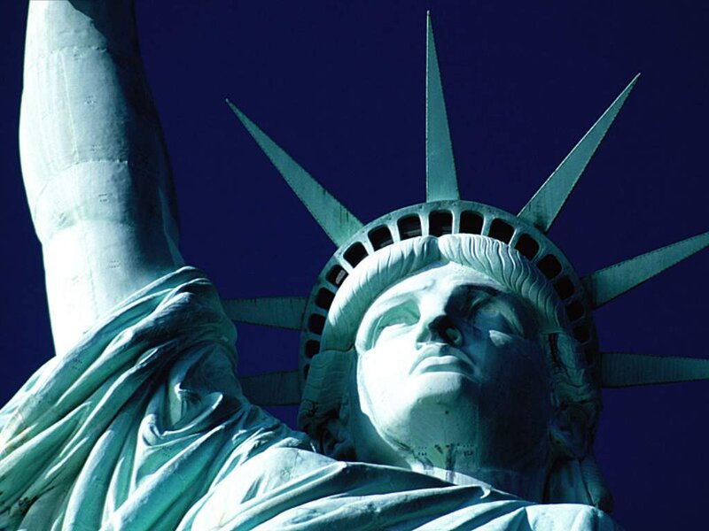 Statue of Liberty Head — Blue
