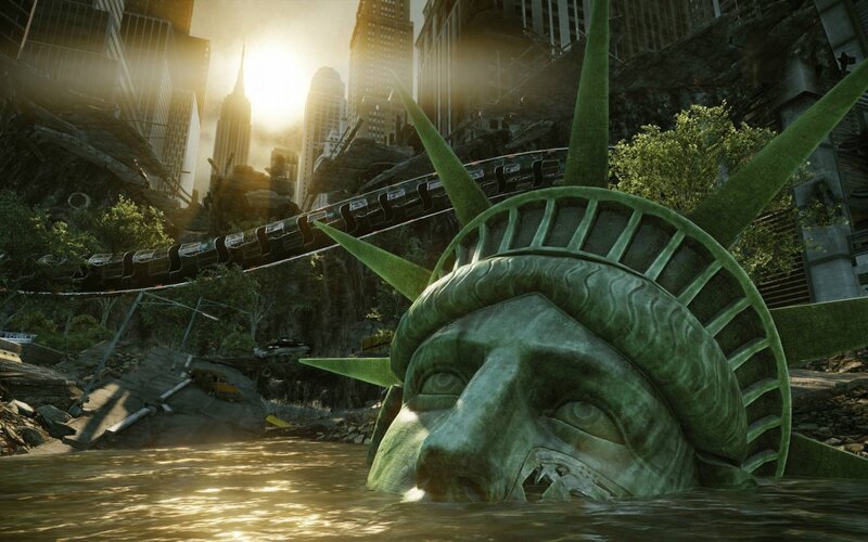Statue of Liberty Head — Green, Apocalyptic