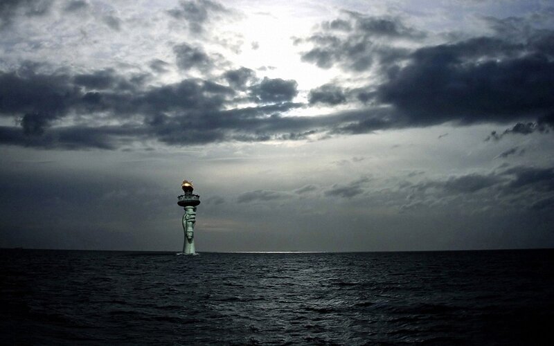 Statue of Liberty in the ocean
