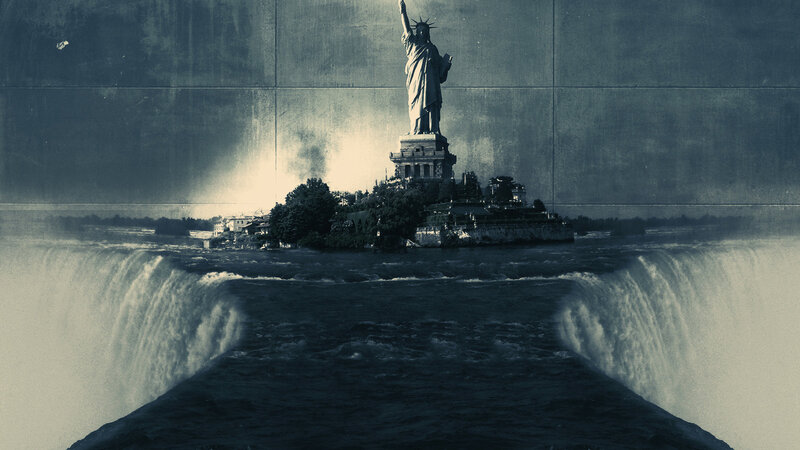 Statue of Liberty Island — Blue, Dramatic