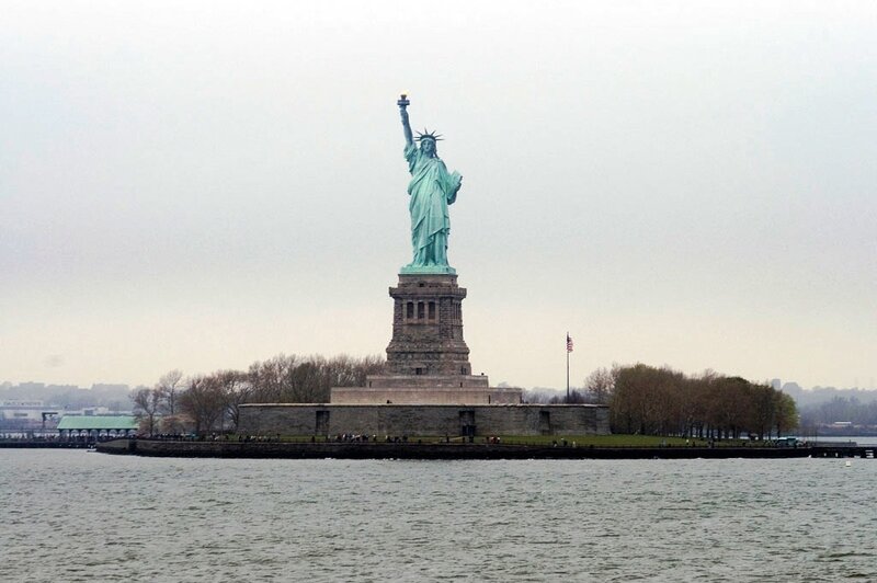 Statue of Liberty on a cloudy day