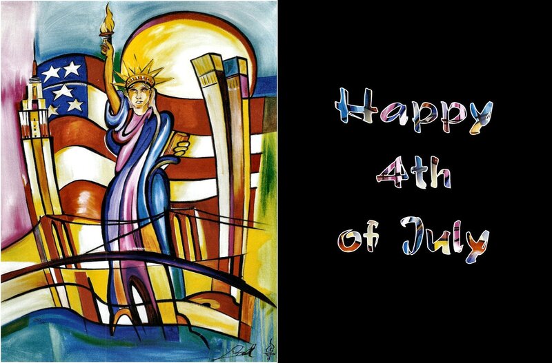 Statue of Liberty Painting — Blue