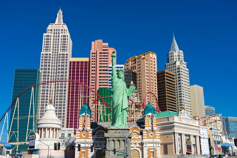Statue of Liberty Replica — Blue, Bright, Sunny, Afternoon, Photograph
