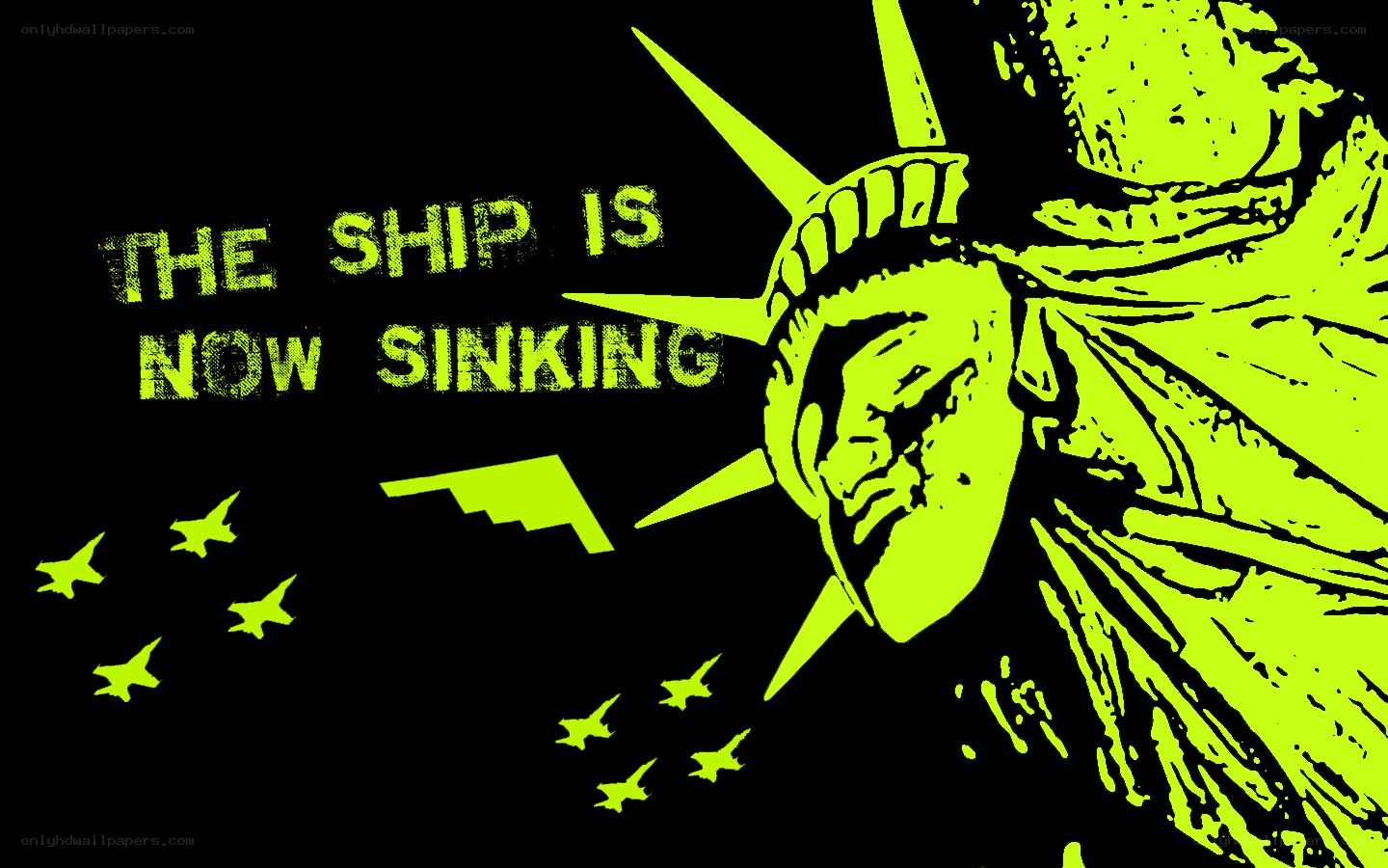Statue of Liberty sinking