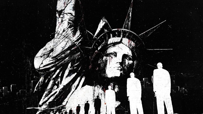 Statue of Liberty with Blood — Black, Dark