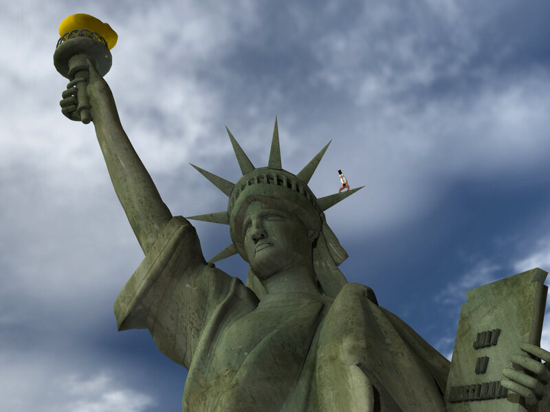 Statue of Liberty with Figure