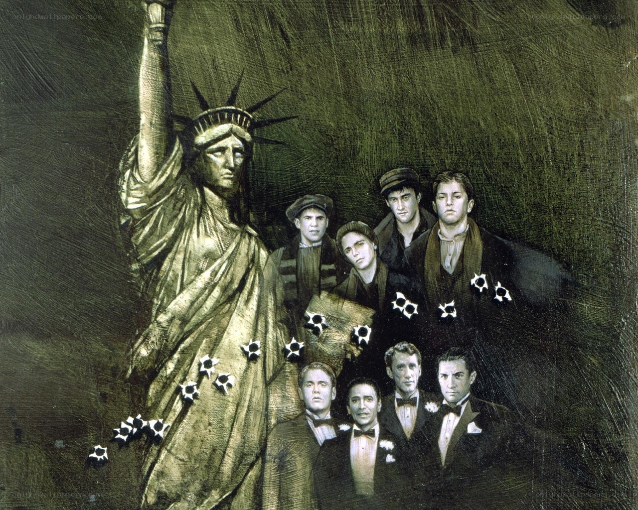 Statue of Liberty with men