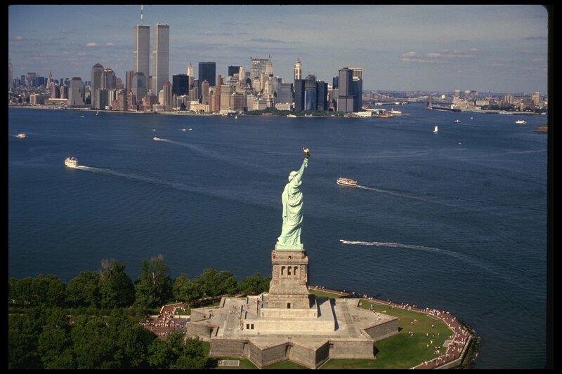 Statue of Liberty with NYC skyline