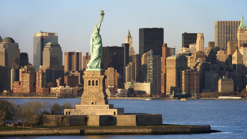 Statue of Liberty with NYC skyline
