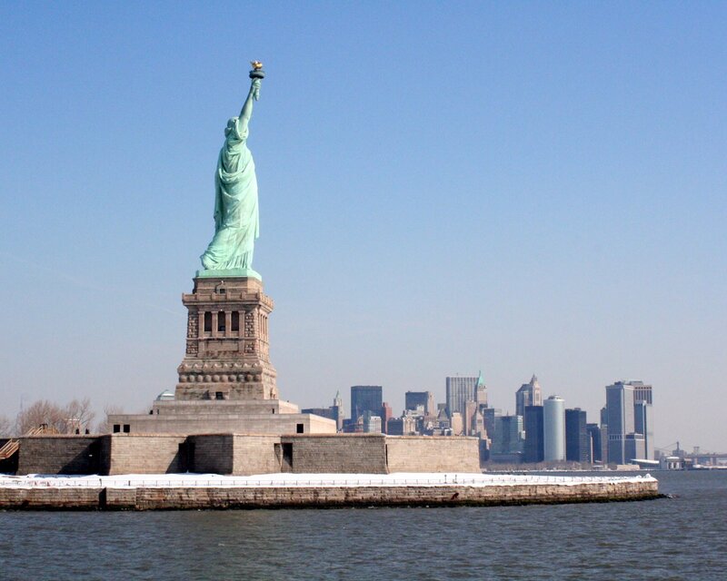 Statue of Liberty with NYC skyline