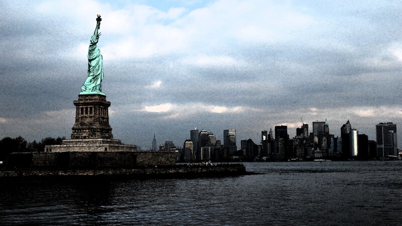 Statue of Liberty with NYC skyline