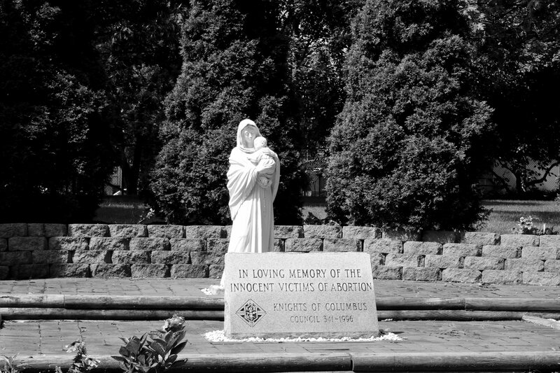 Statue of Mary Holding Child