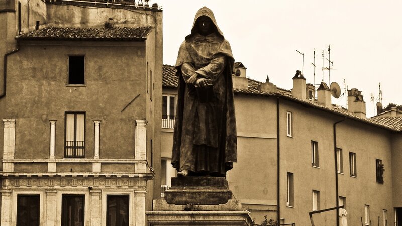 Statue of Robed Figure — Brown