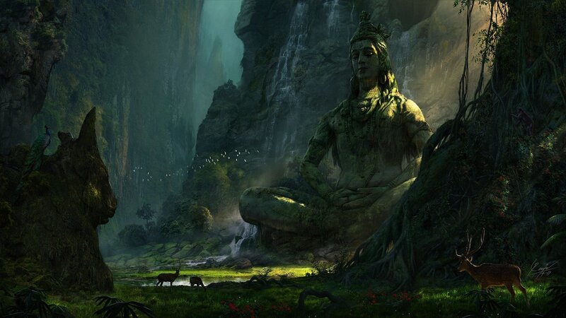 Statue of Shiva in Jungle