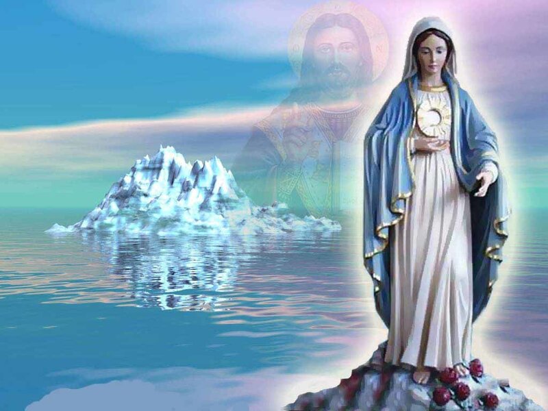 Statue of Virgin Mary — Blue