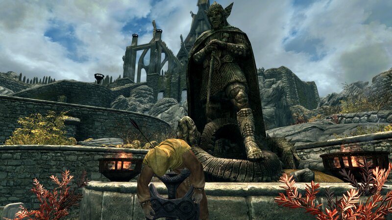 Statue of Warrior and Dragon