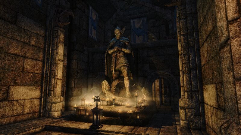 Statue of Warrior in Crypt