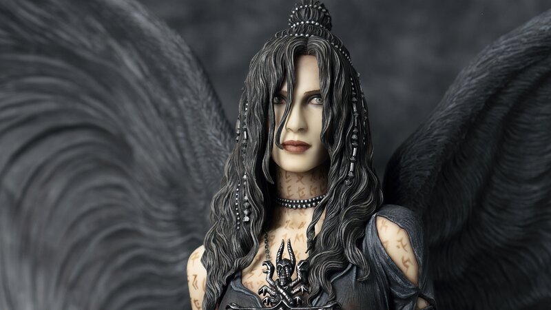 Statue of Winged Figure — Black