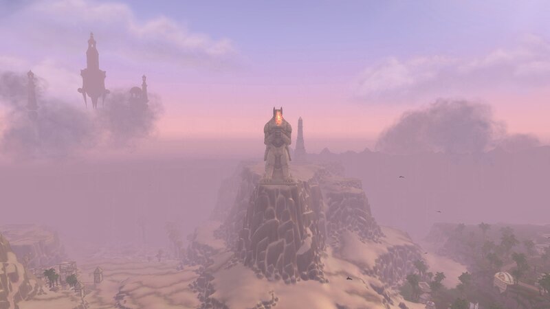 Statue on a Cliff — Purple