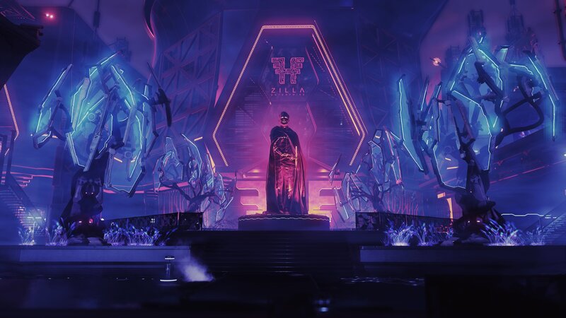 Statue on a Stage
