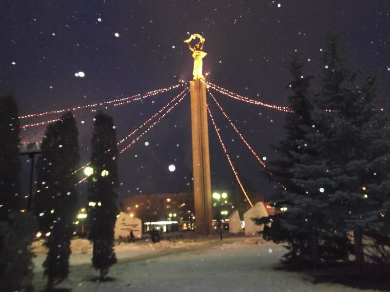 Statue on a Tall Column