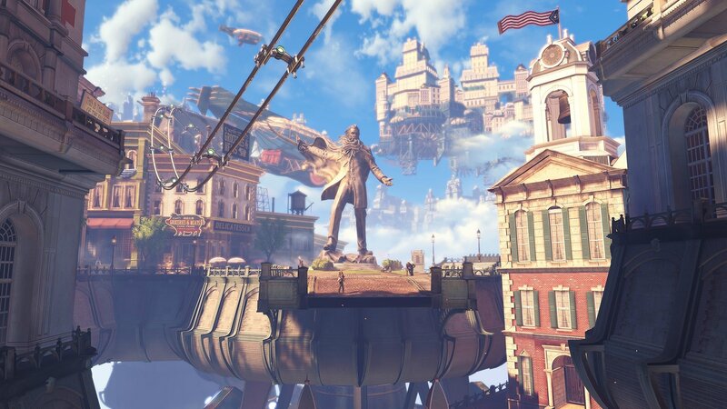 Statue on Floating Platform
