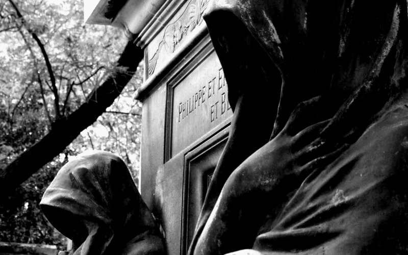 Statues at a cemetery