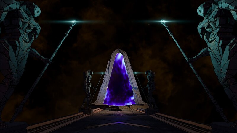 Statues Guarding Portal