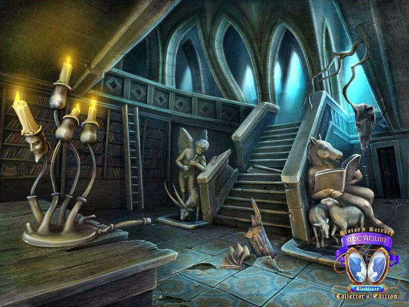 Statues in a Library