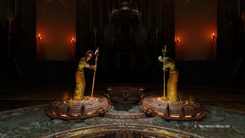 Statues in a Temple — Brown