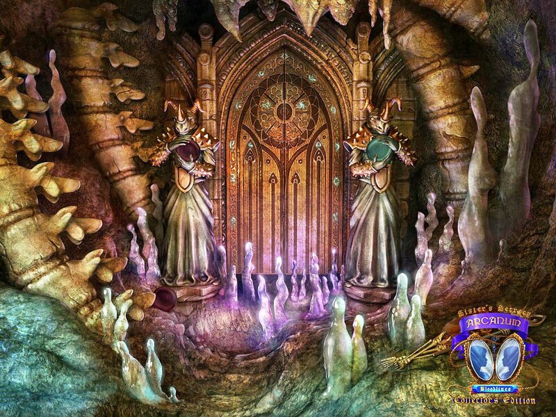 Statues in Cave Entrance
