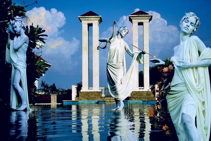 Statues in Water Garden