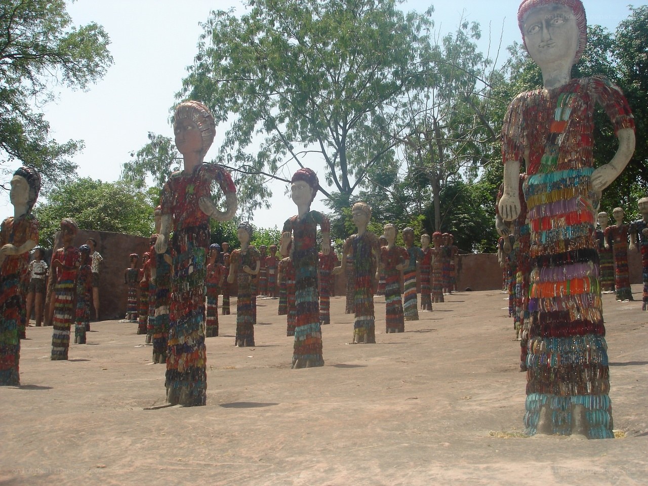 Statues made of bangles