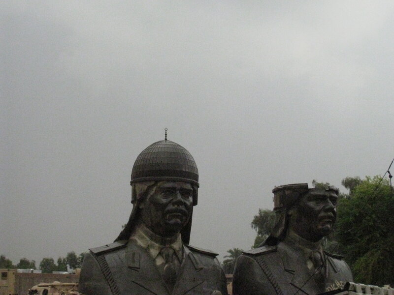 Statues of Two Men — Gray