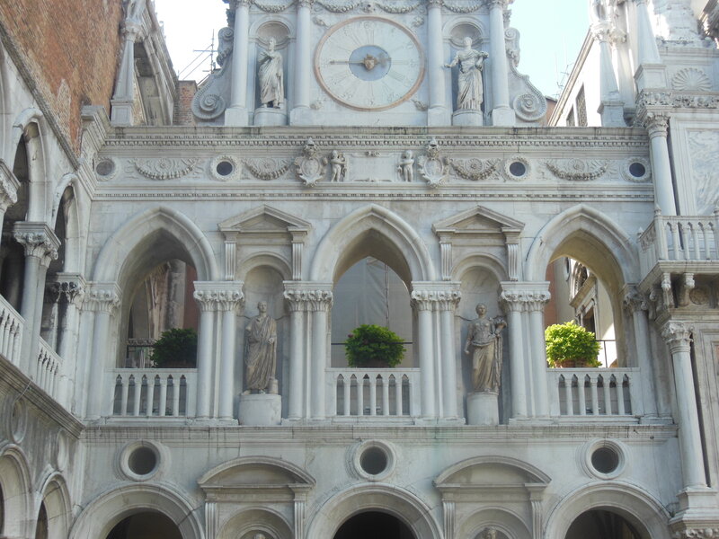 Statues on Building Facade — White