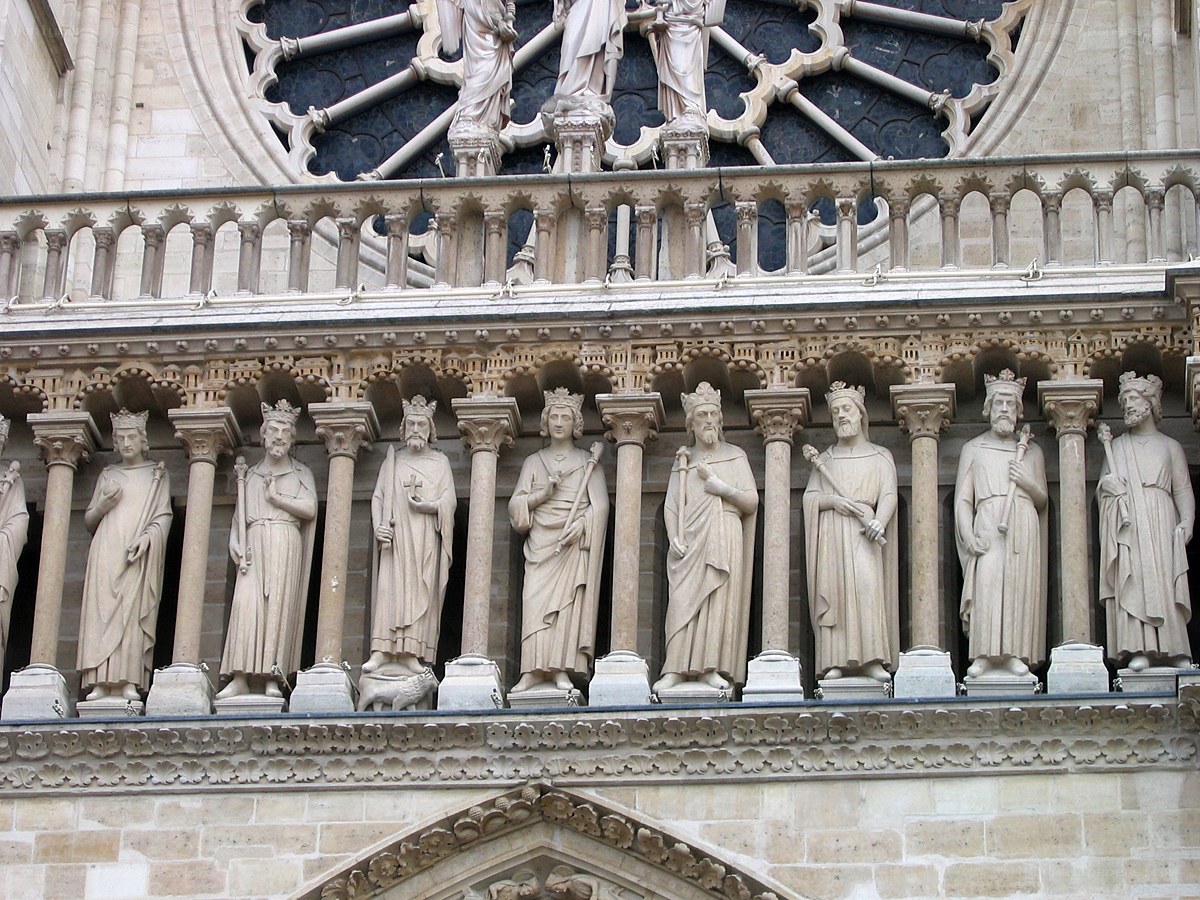 Statues on cathedral facade