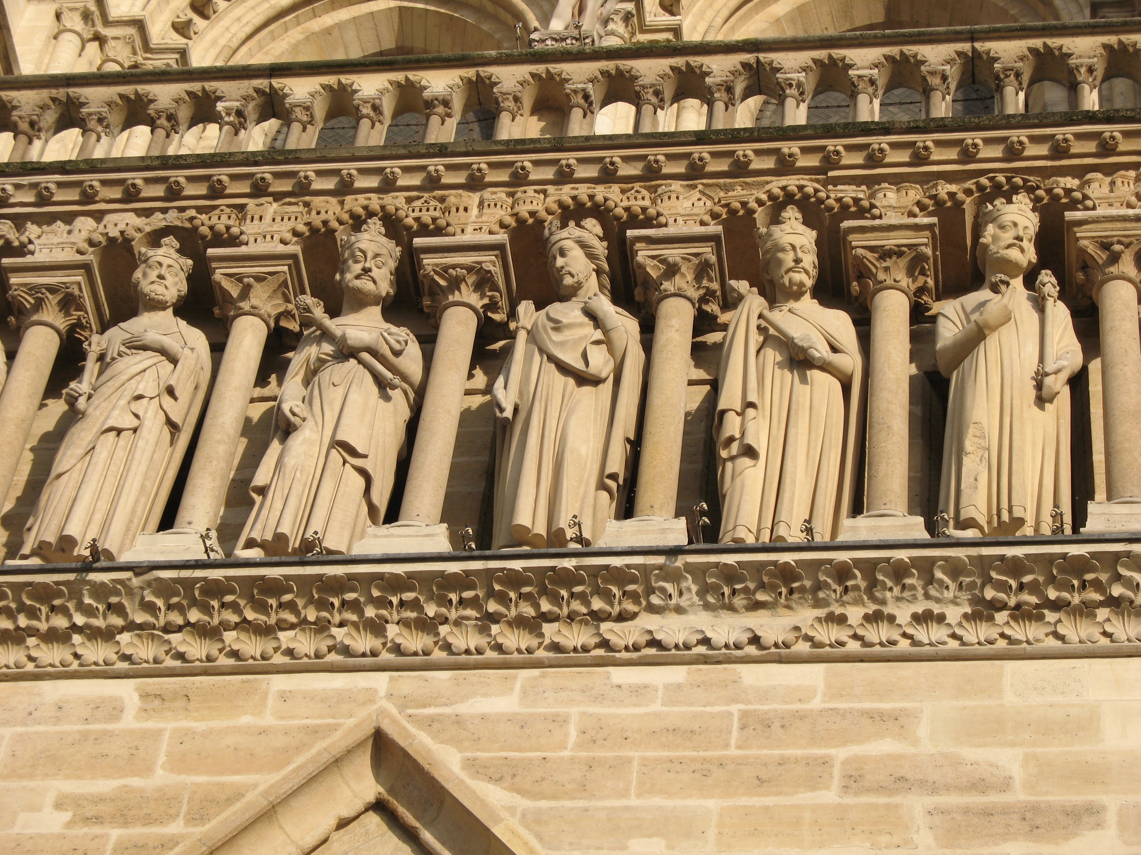 Statues on cathedral facade
