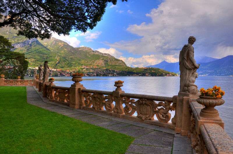 Statues Overlooking Lake
