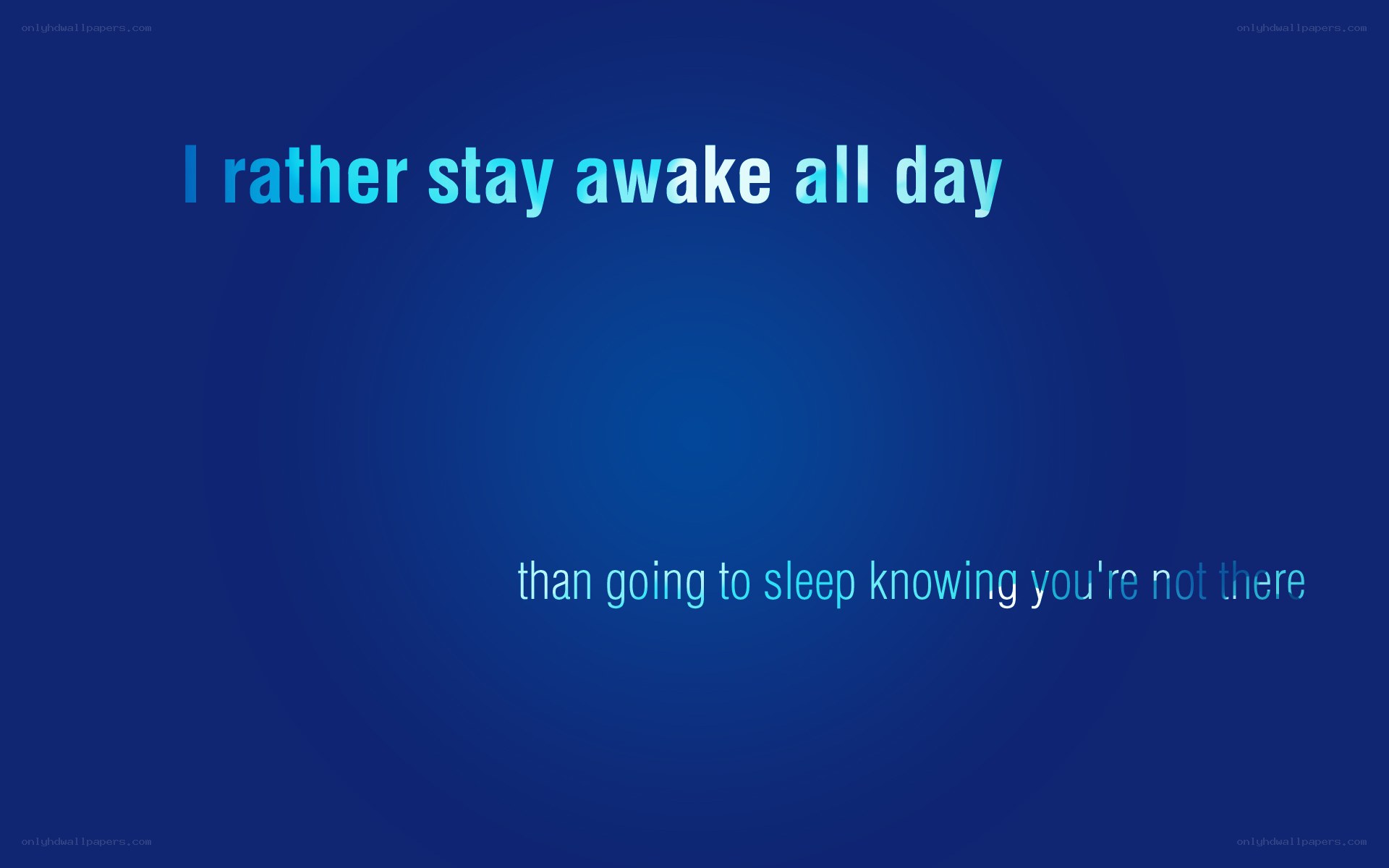 staying awake for love