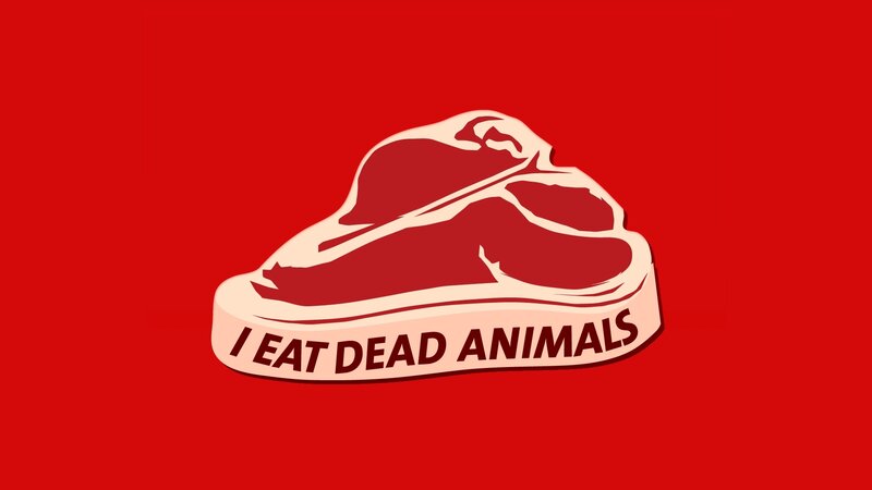 steak with text label