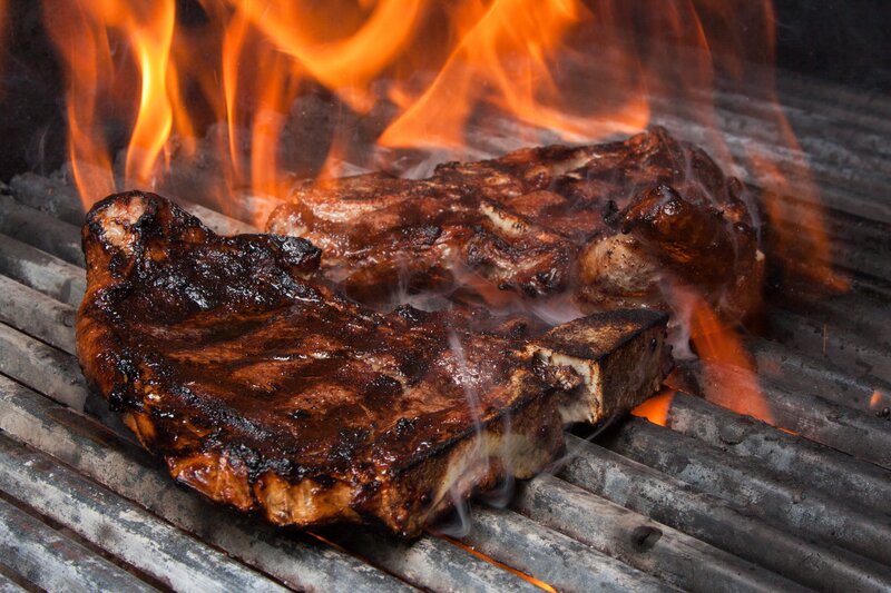 Steaks on Grill