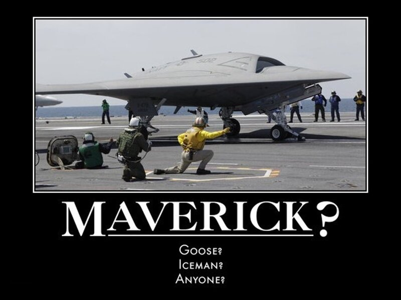 Stealth Aircraft on Carrier Deck — Gray