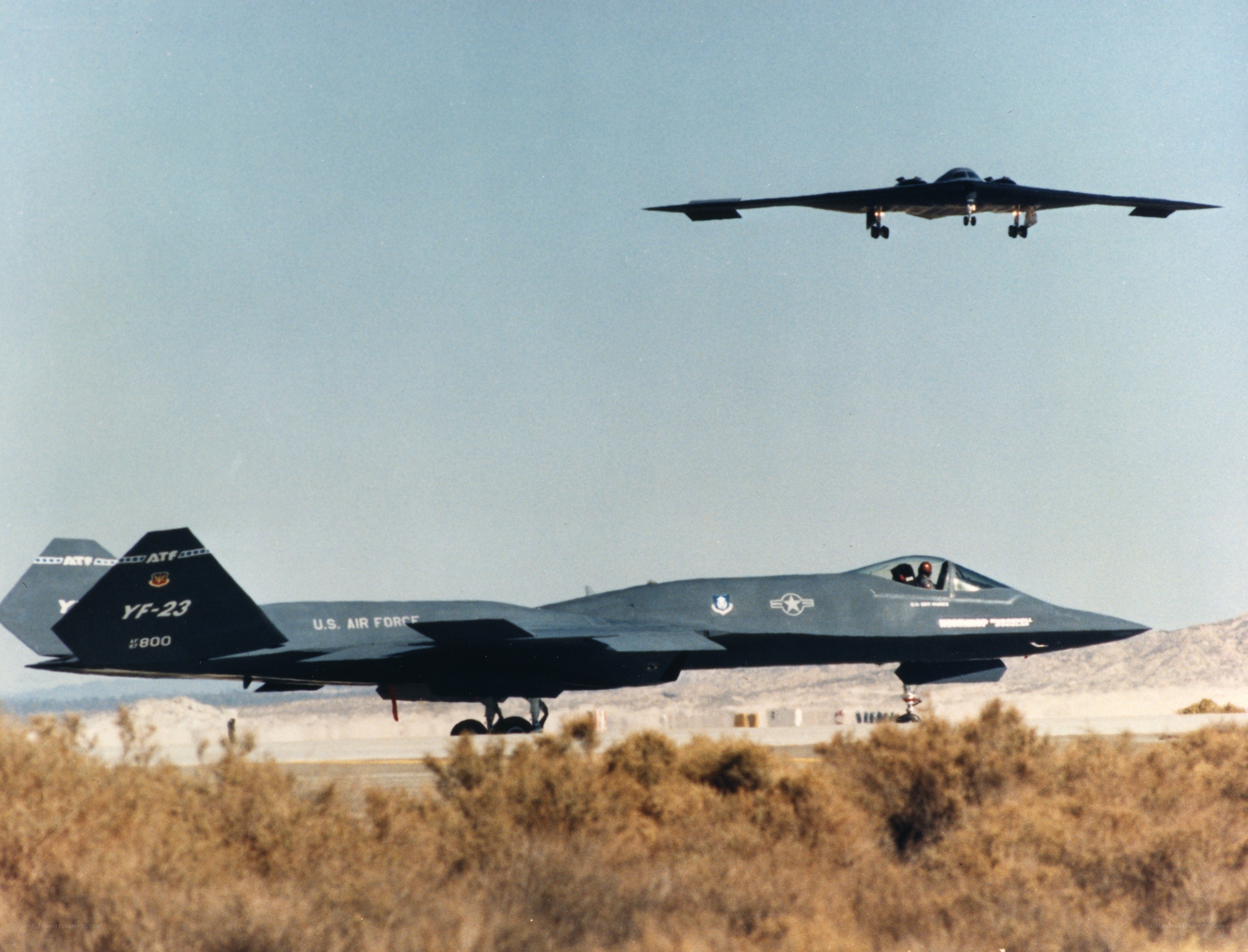 Stealth aircraft on runway