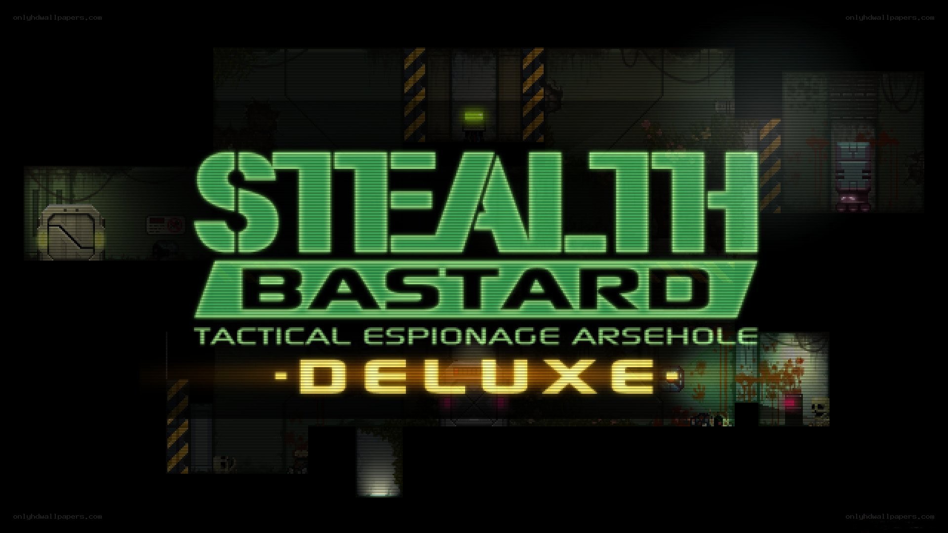 Stealth Bastard Deluxe title screen