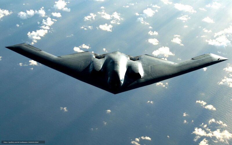 Stealth Bomber Aircraft — Blue, Dramatic, Afternoon, Photograph