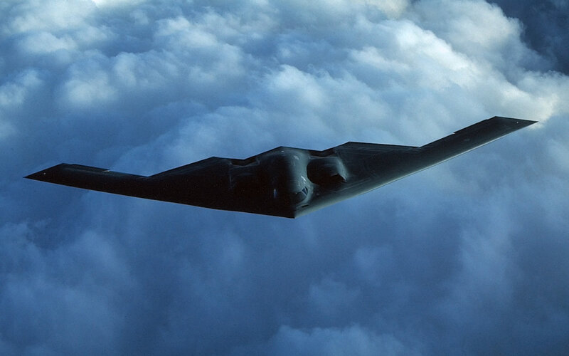 Stealth Bomber Aircraft — Blue