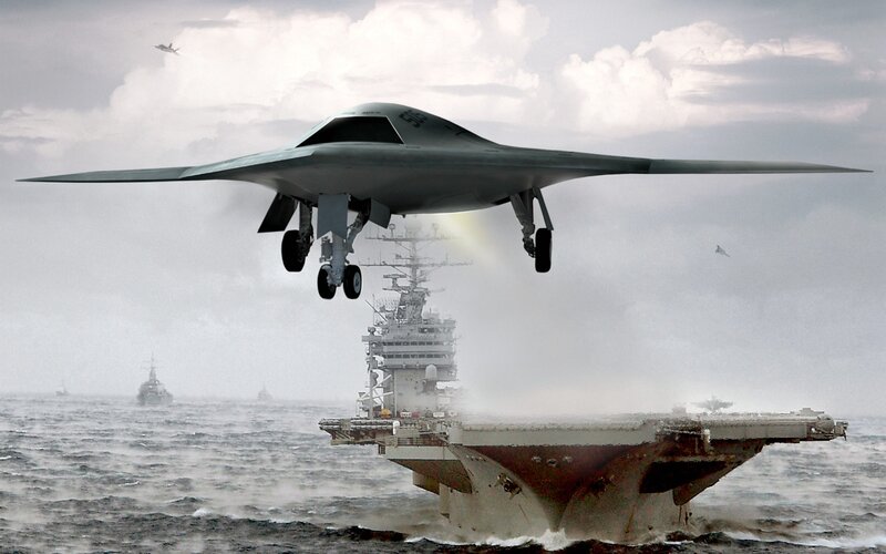 Stealth Bomber Aircraft — Gray, Dramatic, Digital Art