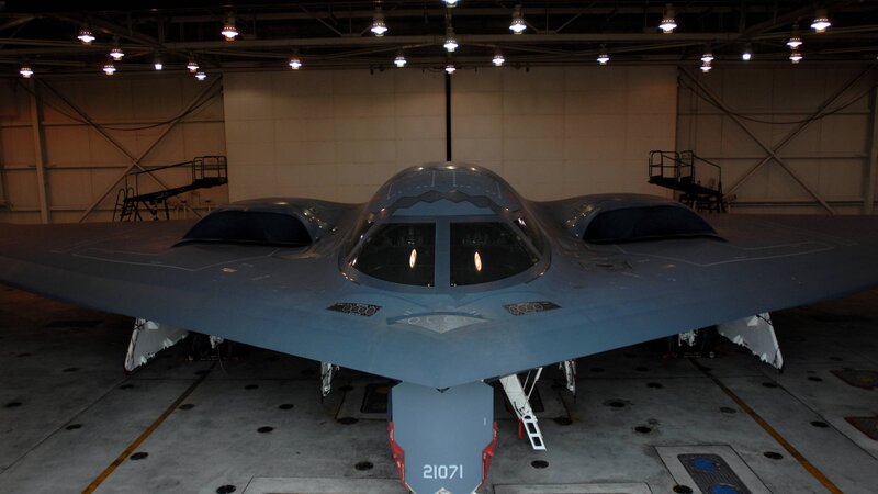 Stealth Bomber Aircraft — Gray, Dramatic, Photograph