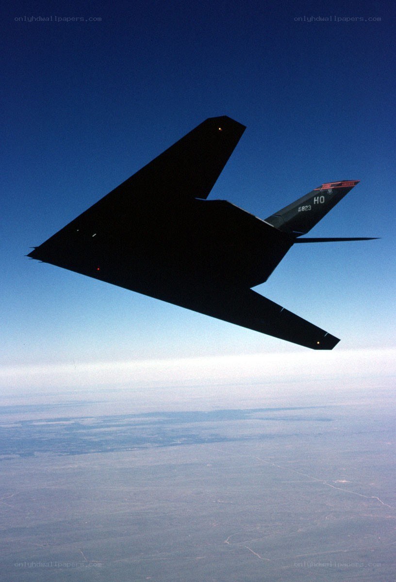 Stealth bomber in flight